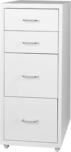 Mobile File Cabinets with 4 Drawers, Metal Chest of Drawers Anti-Rust, Bedside C - Picture 1 of 12
