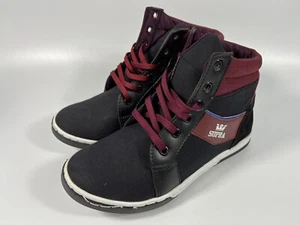 Youth Kids High Top Lace up Sneakers in Black US SIZE 6 - Picture 1 of 12