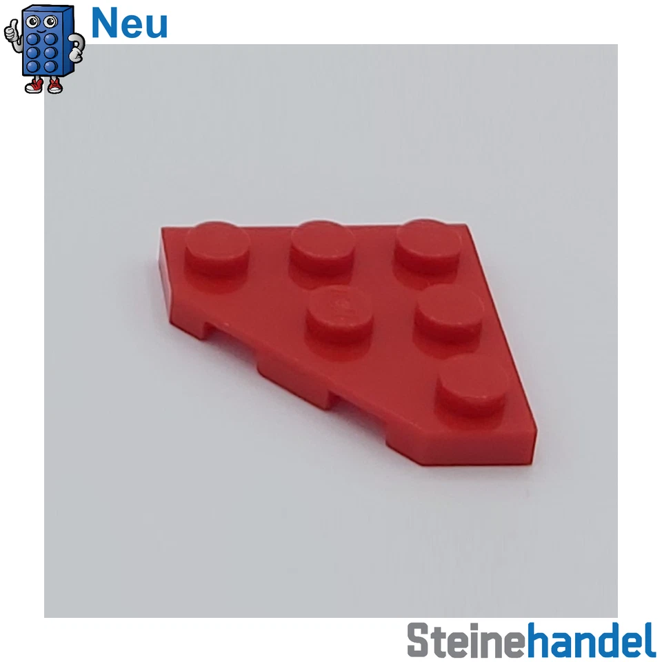 Lego 8 platten 3x3 diagonale Ecke 2450 In rot
