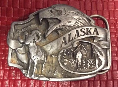 Hebilla de cinturón vintage 1982 Siskiyou Eagle Alaska Foto 1 de 3