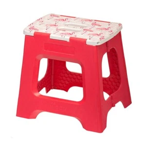 Vigar Flamingo on Top Foldable 32cm Compact Plastic Step Stool Outdoor/Kitchen - Picture 1 of 1
