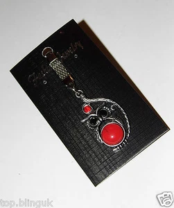 Owl Keyring, BloodStone Set Silver Fashion Jewelry Item - Picture 1 of 3