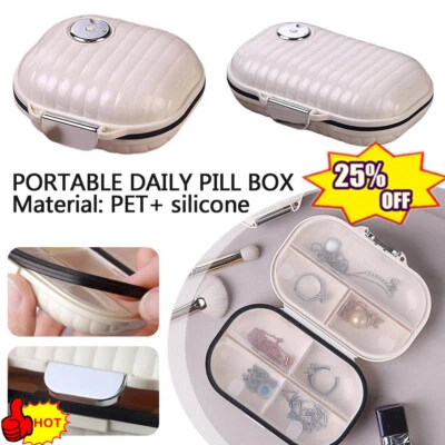 Portable Daily Pill Box Organizer Case Medicine Travel Storage Dispenser Case - Image 1 of 4