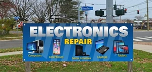 Electronics Repair Computer Cell phone Tablets Vinyl Banner Sign Choice of sizes - Picture 1 of 5