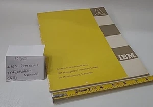IBM General Information Manual Book Management Operating System Vintage 1960 AA - Picture 1 of 24