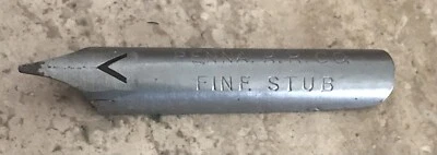 Plumín estilográfico vintage: PENNA RAILROAD COMPANY; trozo fino (PRR) Foto 1 de 4