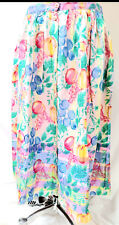 Vintage PINKY Fruit Tree Pattern Flare Skirt with Pockets-Women's L