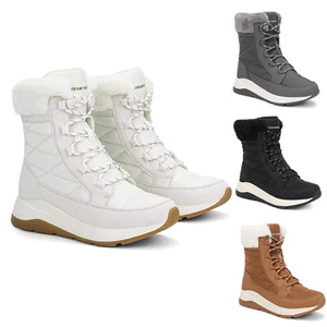 Women Snow Boots Winter Booties Warm Waterproof Comfortable Faux Fur for Outdoor - Picture 1 of 17