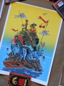 Tim Doyle art poster SEA ALSO RISES WOLVES OF MEKHEAD ISLAND sn/150