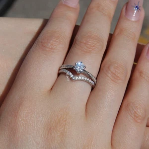 Engagement Rings Anniversary Promise Gift For Her Mossinate Rings for Women - Picture 1 of 13