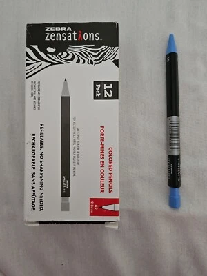 Lápis de cor mecânico Ice Blue Zebra Zensations 12 peças recarregável 2,0 mm #2 - Imagem 1 de 4