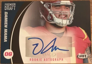 2017 SAGE HIT Premier Draft Autographs Damien Mama #A12 USC Trojans - Picture 1 of 2