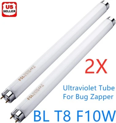 2X 10W Replacement Bulb UV Tube Lamp Light For 20W Mosquito Killer Insect Zapper - Image 1 of 4