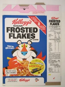 Unused 1979 MT Cereal Box KELLOGG'S Sugar Frosted Flakes TRAIN OFFER [Y156n] - Picture 1 of 2