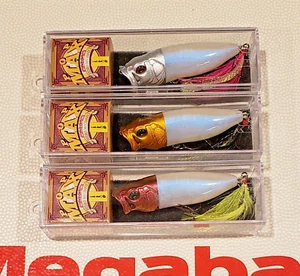 WOW Megabass SET POP MAX LIMITATO SOLO FRANCESE "ARGENTO, ORO, TESTE BRONZO" - Foto 1 di 2