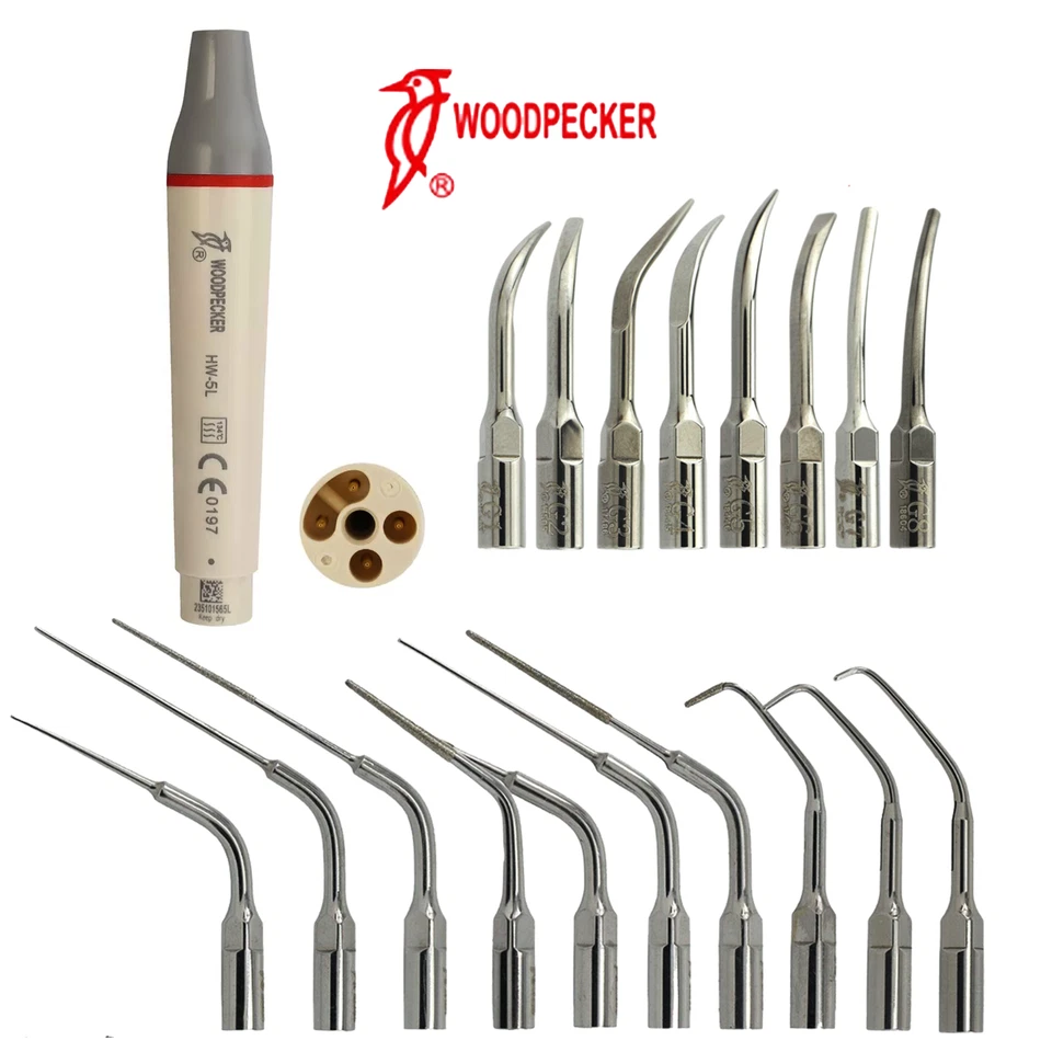 Woodpecker Dental Ultrasonic Scaler Handpiece HW-5L Tips Scaling Endo Perio EMS - Image 1 of 4