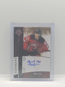 2019-20 Upper Deck Ultimate Collection Retro Rookie Auto Jesper Boqvist Auto NJD