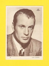 Gary Cooper Vintage 1930s Movie Film Star Card from Uruguay