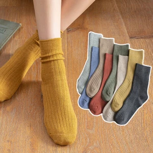 Pairs Solid 1/2 Thick Casual Foot Winter Socks Women / Ladies Sports Socks Wa ^ - Bild 1 von 34