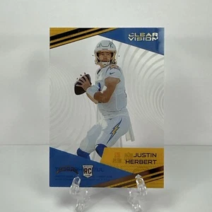 Justin Herbert 2020 Panini Chronicles RARA "CLEAR VISION" Rookie Card RC #CVR-3 - Foto 1 di 2