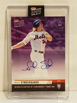 2019 Topps Now #166C Noah Syndergaard New York  Mets 22/25 Autographed  - Image 1 of 4