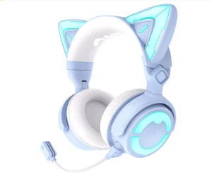 RGB Cat Ear Headphone 4, Upgraded Wireless & Wired Gaming Headset with Attachabl - Picture 1 of 8
