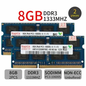 16GB 2x 8GB 4GB 2Rx8 DDR3 1333MHz PC3-10600S 204Pin Laptop Memory Hynix LOT AU - Picture 1 of 11