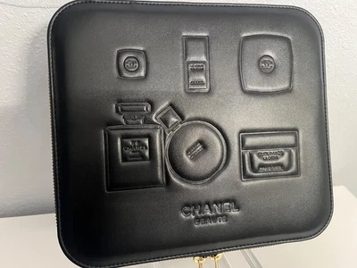 Authentic CHANEL Beaute Black Cosmetic Hard Case- Jewelry Box - Travel Case - Image 1 of 4