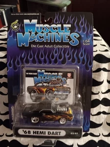 68 Dodge Hemi Dart Muscle Machines 02-97 Black With Flames - Picture 1 of 2