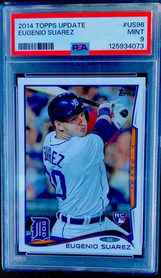 2014 Topps Update Eugenio Suarez RC #US-96 - PSA 9 MINT - Detroit Tigers Rookie - Image 1 of 2