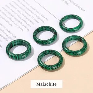 Size 9 Natural Malachite Crystal Finger Ring, Green Chakra Gemstone (Qty. 1) - Picture 1 of 1