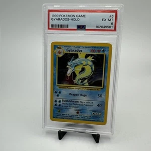 1999 POKEMON BASE SET UNLIMITED #6 GYARADOS-HOLO PSA 6 - Picture 1 of 2