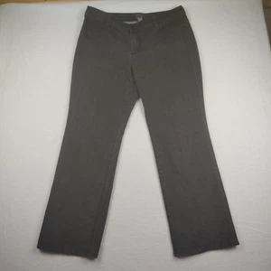 Pantalones de mezclilla Additions By Chico's para mujer 2 cortos gris pierna recta elásticos adornados - Imagen 1 de 7