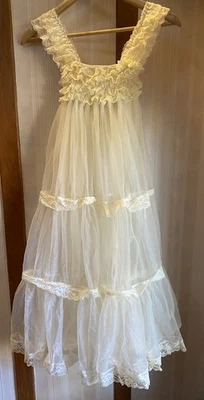 Vestido Mamaloni Boda Encaje Flor Niña Niñas XXL 6/7 Forrado Marfil Foto 1 de 4