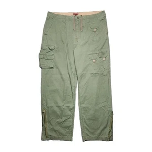 Hilfiger Cargo Hose 38x32 Grün Military Issue Fallschirmjäger Baggy Loose Y2K - Bild 1 von 19