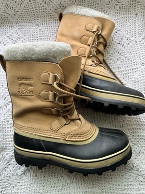 Botas Sorel Caribou Hombre’s 1003812280 Mujer NL 1005-280 Talla 8M Aislamiento Buff Foto 1 de 4