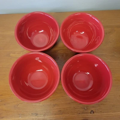 Corsica Ruby Fruit / Dessert / Sauce Porcelain Bowls Set Of 4 - Image 1 of 4