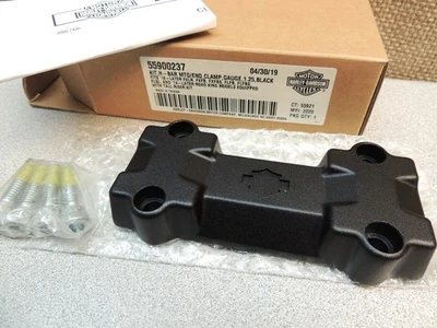 KIT DE BRAÇADEIRA SUPERIOR GUIDÃO PRETO HARLEY '18-25 FATBOY SLIM LOW RIDER ST BOB 1-1/4" - Imagem 1 de 4