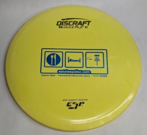 Discraft FLX ESP BUZZZ Midrange Driver Disc Golf 169g Yellow 2008 Skinny Tooled - Picture 1 of 21