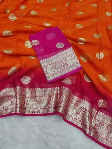 Latest Collection Indian Pakistani Women's Sari Party Wear Ethnic Fancy Sarees - Picture 1 of 2