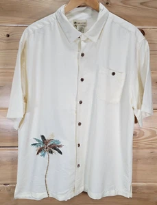 Hayana Jack's Cafe Hawaiian Button Up Shirt Men Size XXL Short Sleeve Palm - Picture 1 of 11
