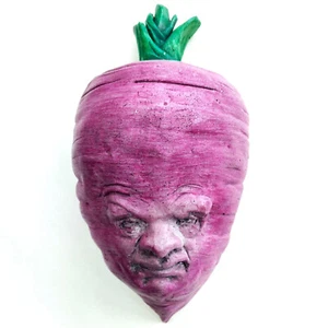 Handmade Vegetable Sculpture, Collectible Turnip Radish Character, Original Art - Picture 1 of 15