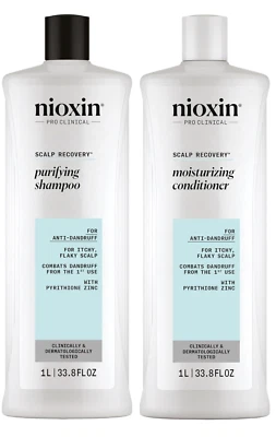 Champú limpiador hidratante NIOXIN Scalp Recovery 33,8 oz y acondicionador 33,8 oz Foto 1 de 2