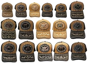MEXICO 3D Horse Metal Emblem Logo Adjustable Trucker Straw Mesh Baseball Hat Cap - Picture 1 of 26