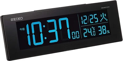 Reloj Despertador Seiko BC406K Onda Eléctrica Temperatura Humedad Digital AC LCD Foto 1 de 4