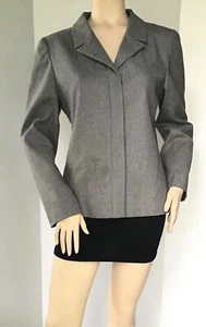Chaqueta Valentino Boutique Vintage Gris Claro Lana/Cachemira/Mezcla de Seda (Talla 10) - Imagen 1 de 12