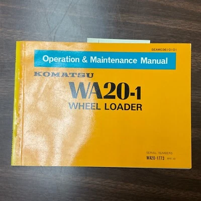 GUÍA DEL OPERADOR DEL CARGADOR DE RUEDAS MANUAL DE OPERACIÓN Y MANTENIMIENTO KOMATSU WA20-1 Foto 1 de 3
