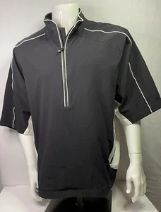 Footjoy FJ Dryjoys Tour Collection Herren XL schwarz weiß 1/2 Zip Windshirt Golf - Bild 1 von 12