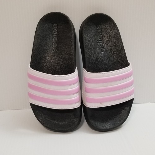 Scarpe sandali Adidas bambina taglia 10 Adilette Shower FY8843 nero rosa bianco punta aperta