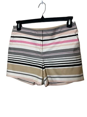 Willi Smith Nuevos Pantalones Cortos Chinos Talla 8 Multi Rayas Bolsillo Frontal Algodón Spandex Foto 1 de 4